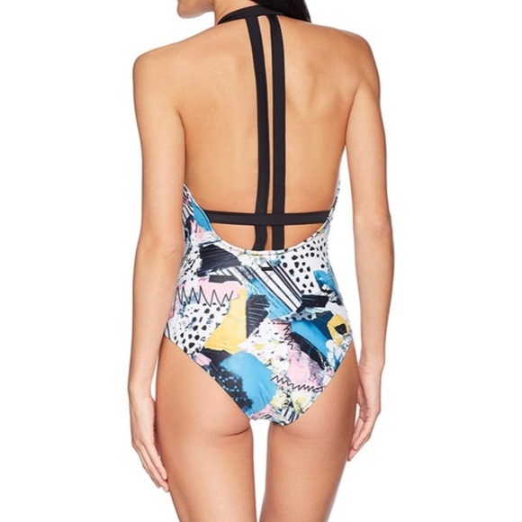 Volcom Collage Dropout Plunging One Piece XL - Picture 2 of 8